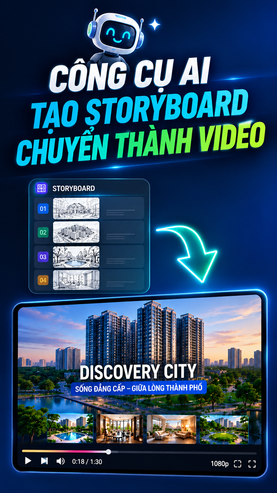 Tạo storyboard kịch bản BDS