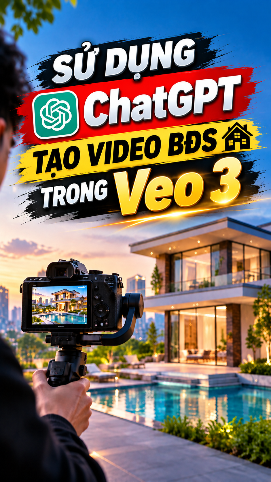 Skill dùng ChatGPT tạo video review BDS trong Veo 3