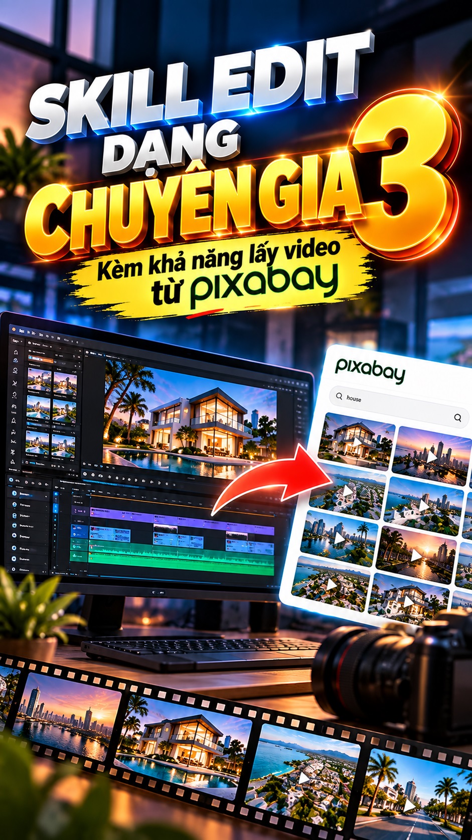 Skill edit video dạng Chuyên gia (P3) - kèm video Footage